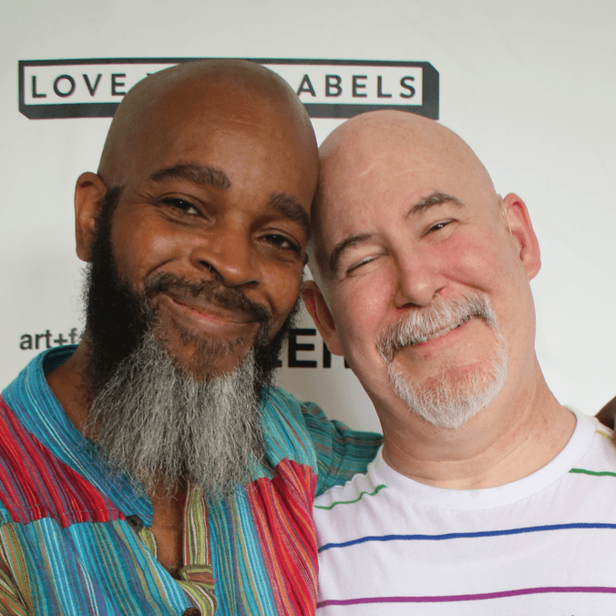 Photo of two older gay men