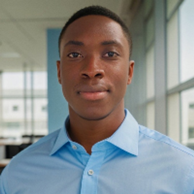 Head and shoulders of man wearing blue shirt - Dr Borkwei Ed Nignpense