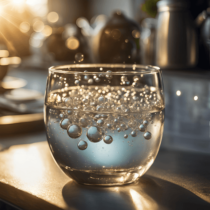 glass with bubbles
