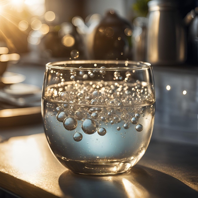 Glass with bubbles