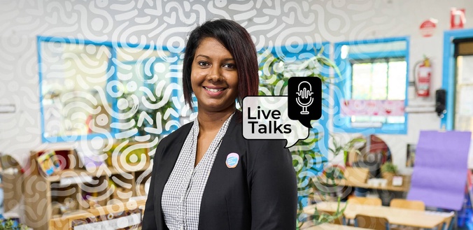 Early Childhood Education with the edited background for live talks