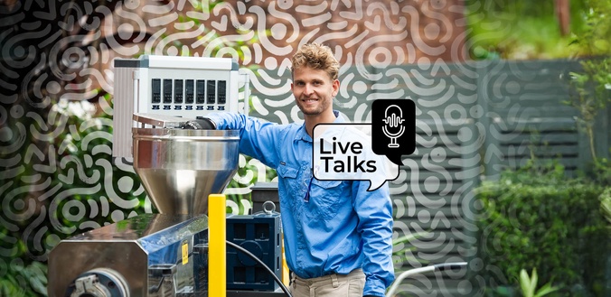 Engineer with the edited background for live talks