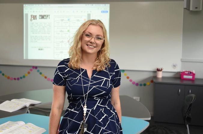 Holly Millican in classroom