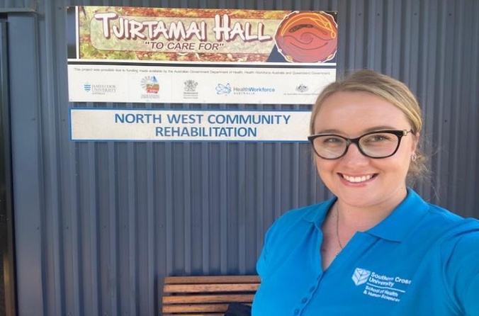 Speech Pathology student Amy Whittle during her placement in rural Australia