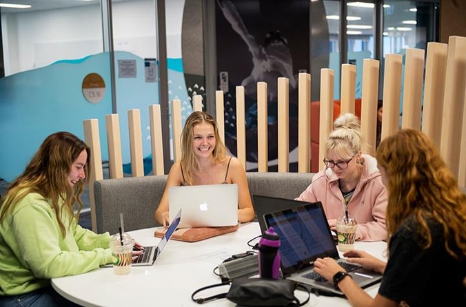 Bachelor of Business and Enterprise student in new academic model group study