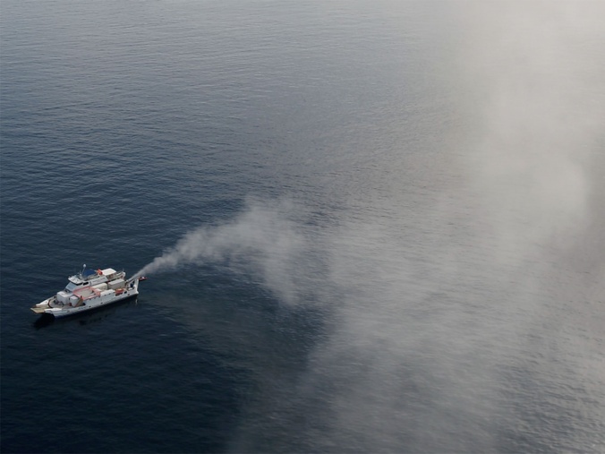 SCU research vessel seeding clouds at the Great Barrier Reef