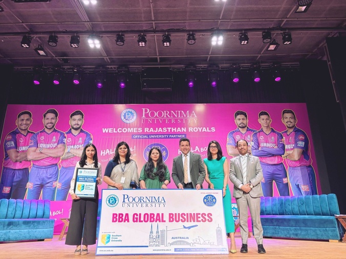 Bachelor of Business pathway launch event partnership with Poornima University