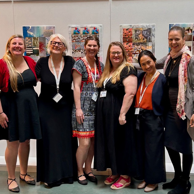 Faculty of Education staff at the ‘Flood Rats: After the Rain’ exhibition launch