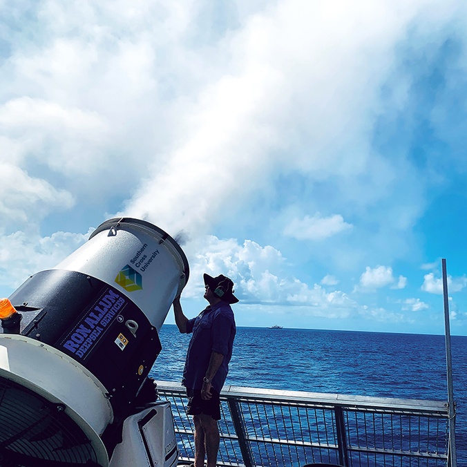 The latest cloud brightening generator (V model) in action