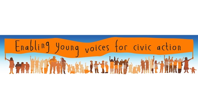 banner young voices for civic action