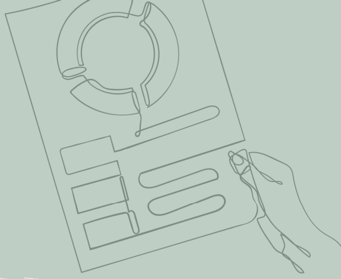 a hand drawing of a data report