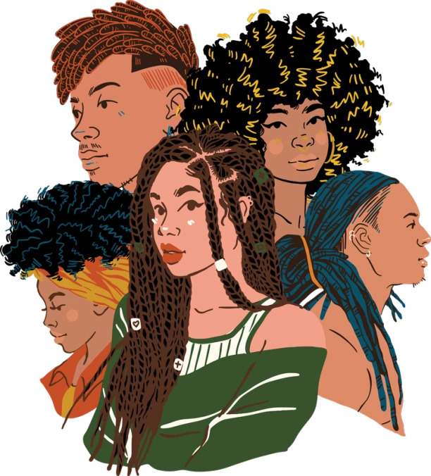Racially diverse images of people