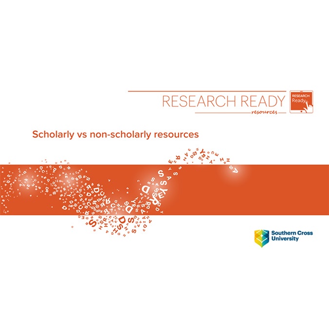 Scholarly vs non-scholarly resources Tutorial begining
