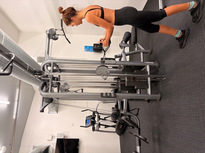 Female working out at Gold Coast University Campus Gym