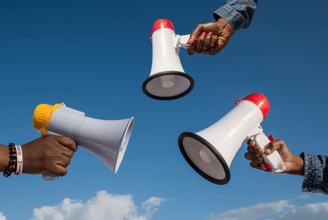 Safety alerts megaphone