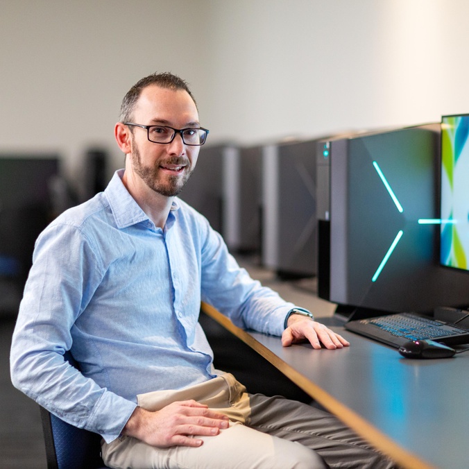 Student sitting at desk