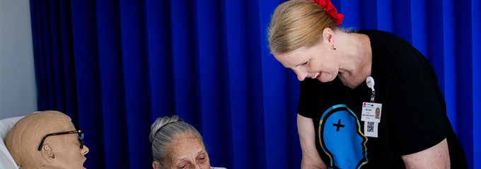 Delirium clinical trial looking after an elderly lady