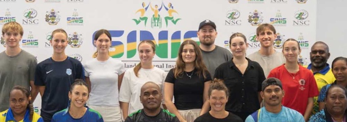 Group photo of people looking at the camera