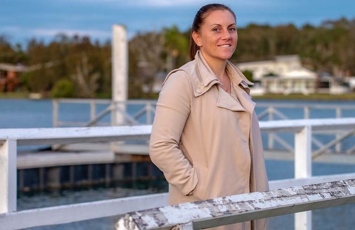 Shelley Watts at the marina