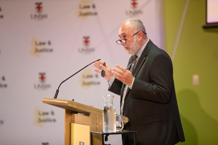 Dean of Law Professor David Heilpern delivers Hal Wootton lecture