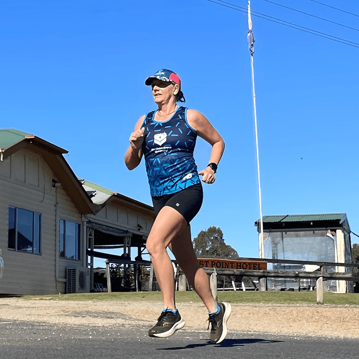 Team SCU runner Claire O’Meara training for the Gold Coast Marathon