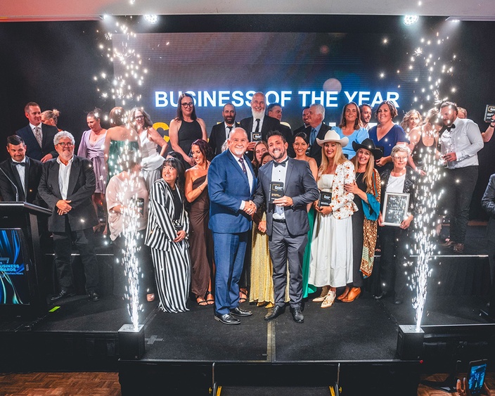 Collins Hume team receiving award at Northern NSW Business Awards