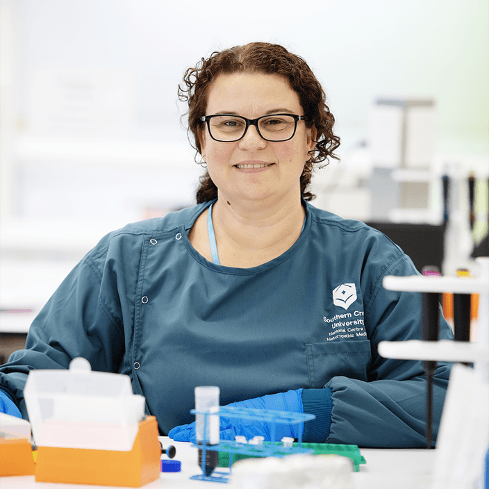 Dr Andrea Bugarcic in one of the labs