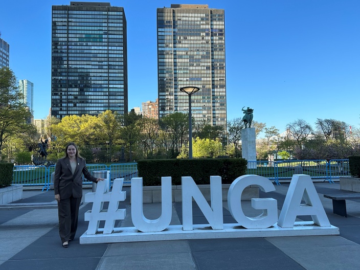 Emily Williams at the UN Permanent Forum on Indigenous Issues in New York