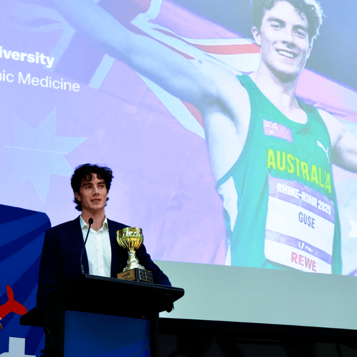 Ben Guse at the 2025 UniSport Australia Sports Awards ceremony
