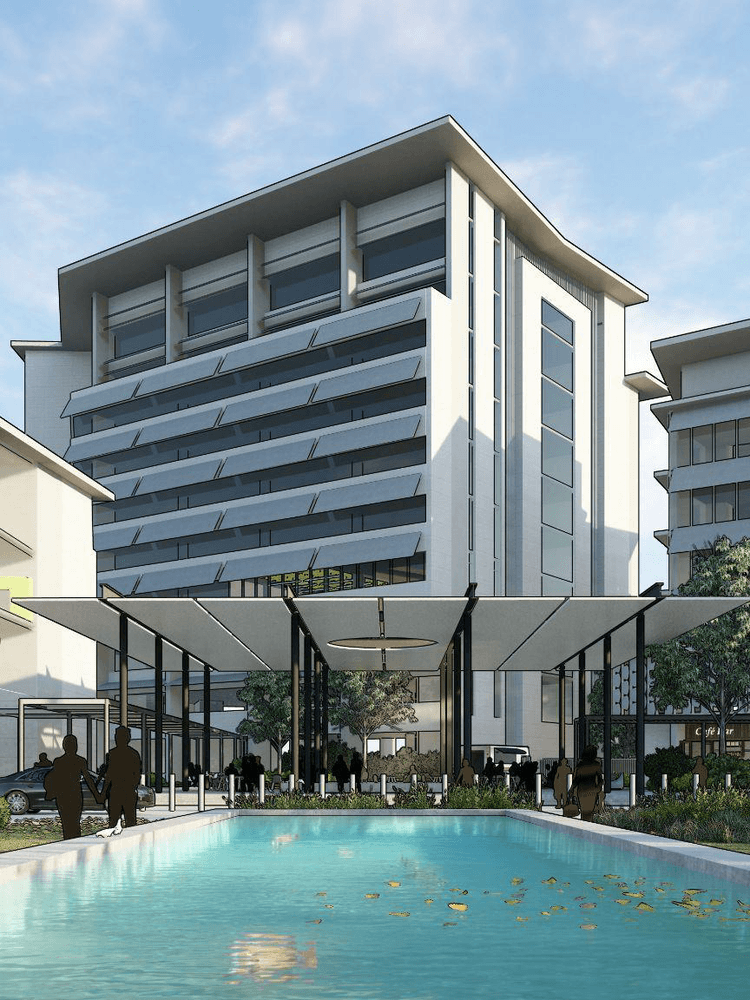 Graphics of outside view of buildings