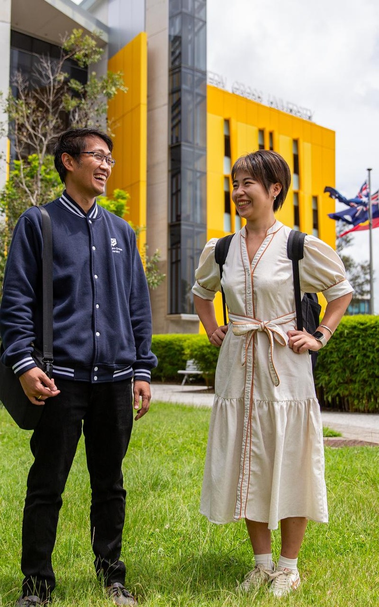 International students Yolanda and Roland studying the Master of Social Work
