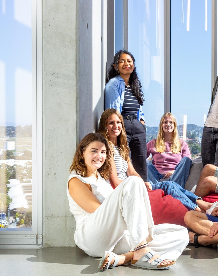 international students from Germany and Italy at Gold Coast Campus