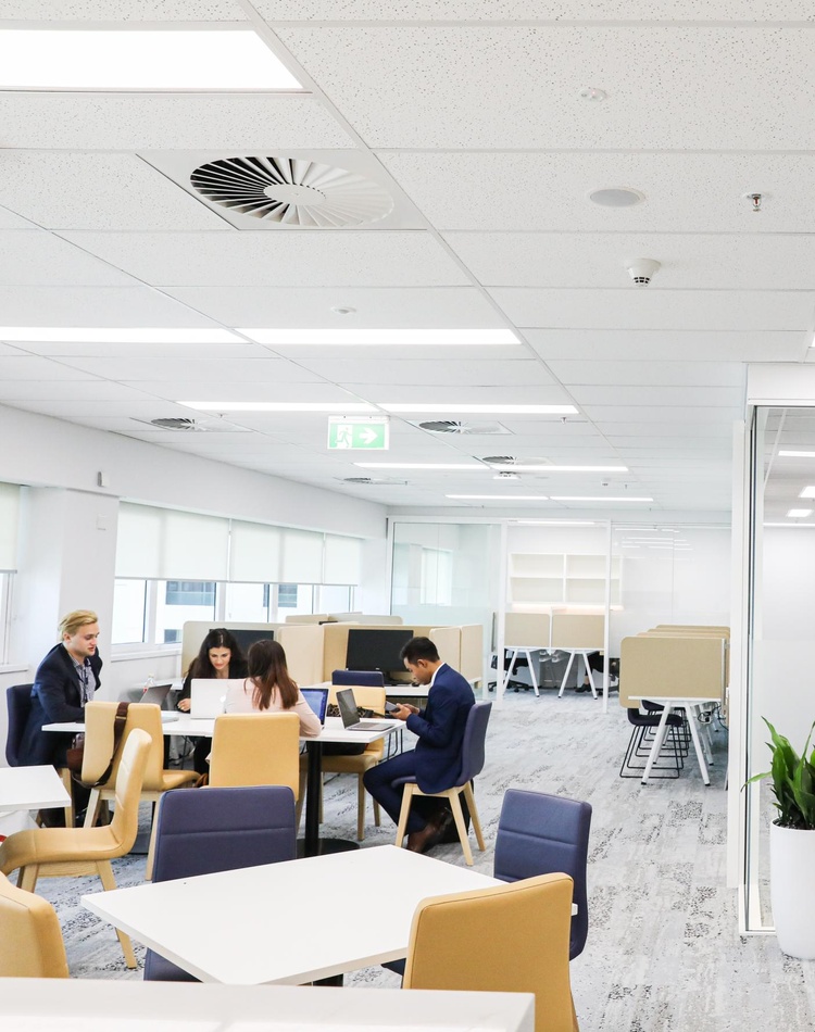 Students working in Brisbane campus
