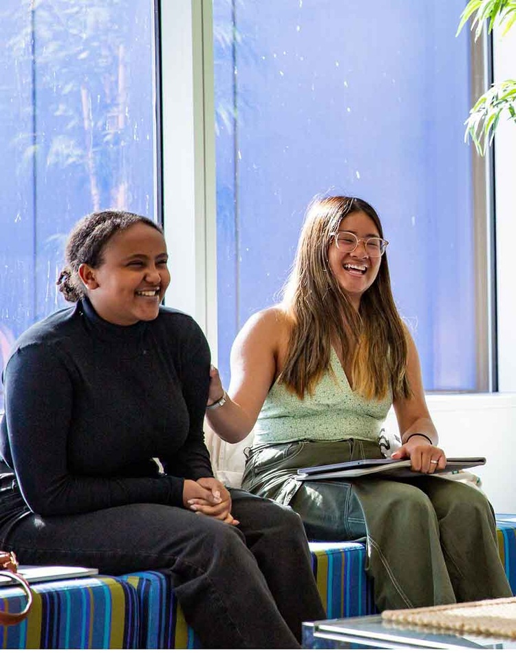 Students laughing