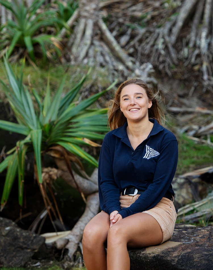 Zoe White Environmental Science at Whites Beach in Broken Head