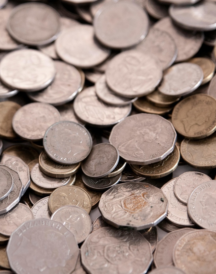 Cluster of Australian Coins