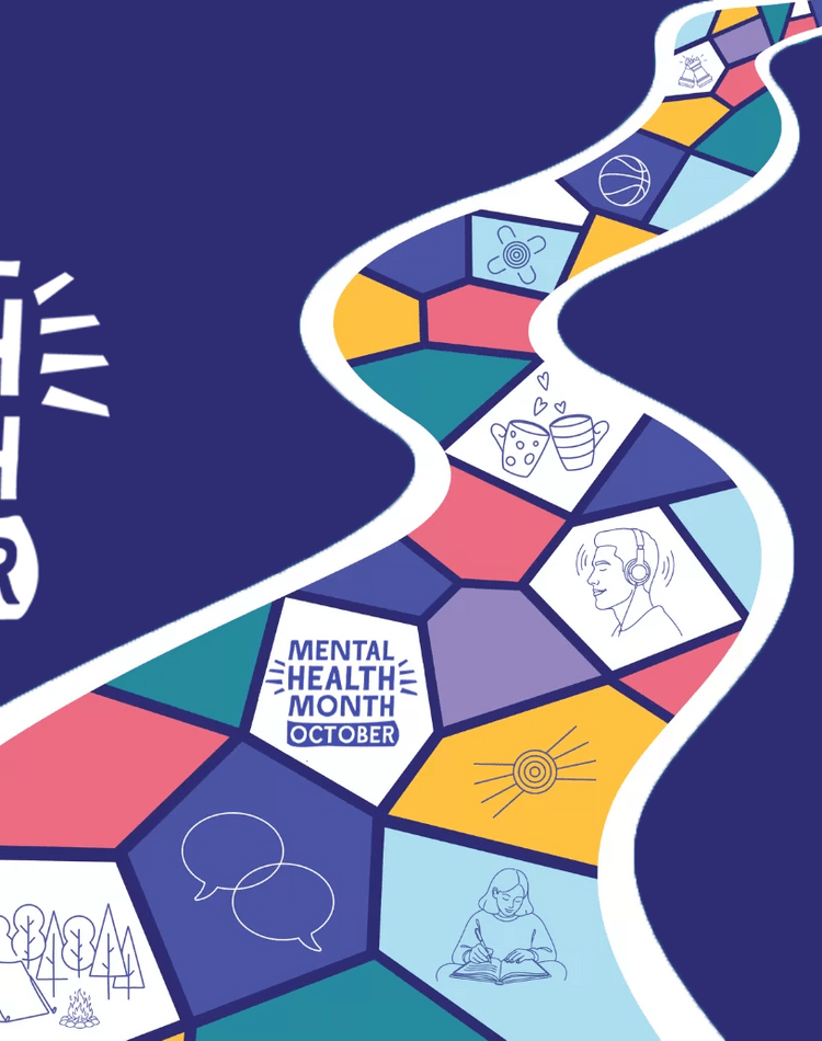 colorful mental health month banner