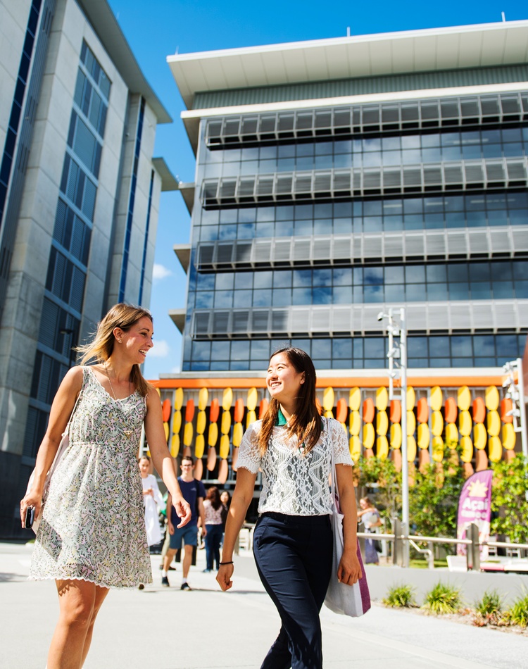 two female students at Gold Coast campus