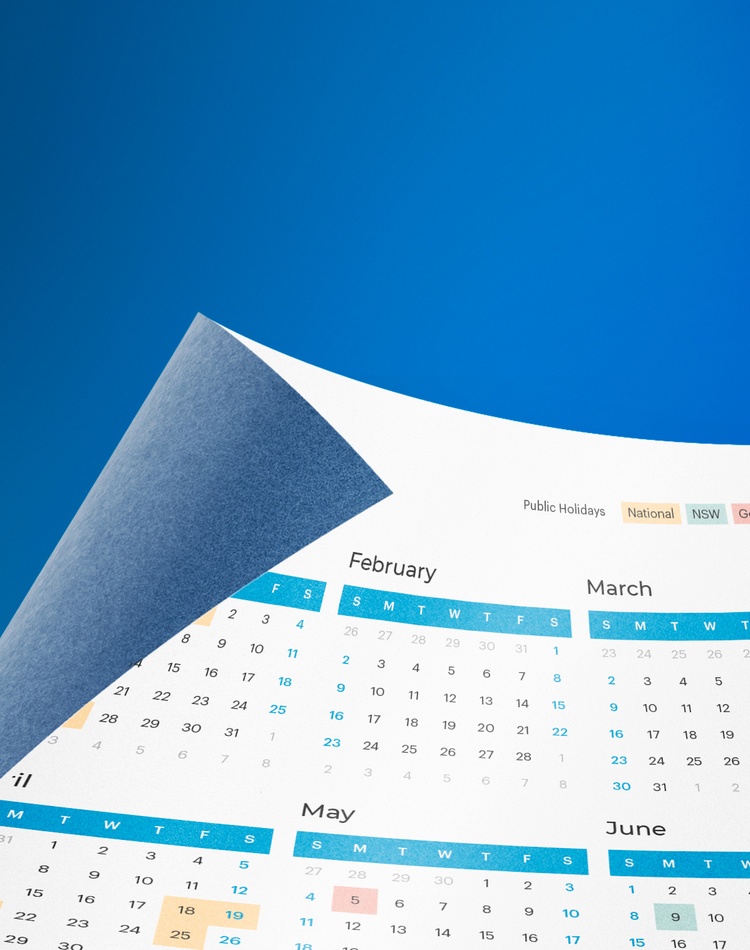 Image of folding calendar
