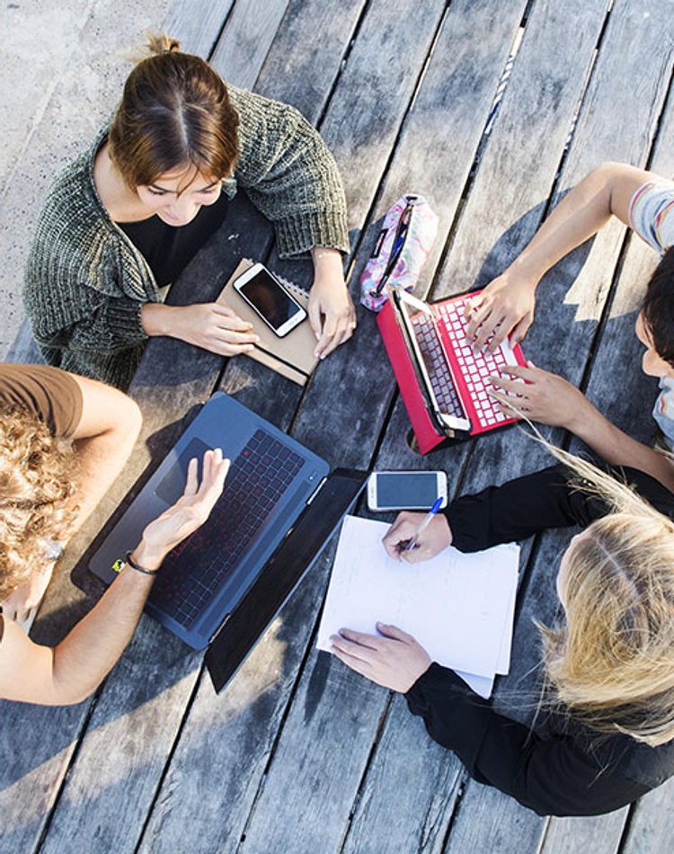 group of students engaging