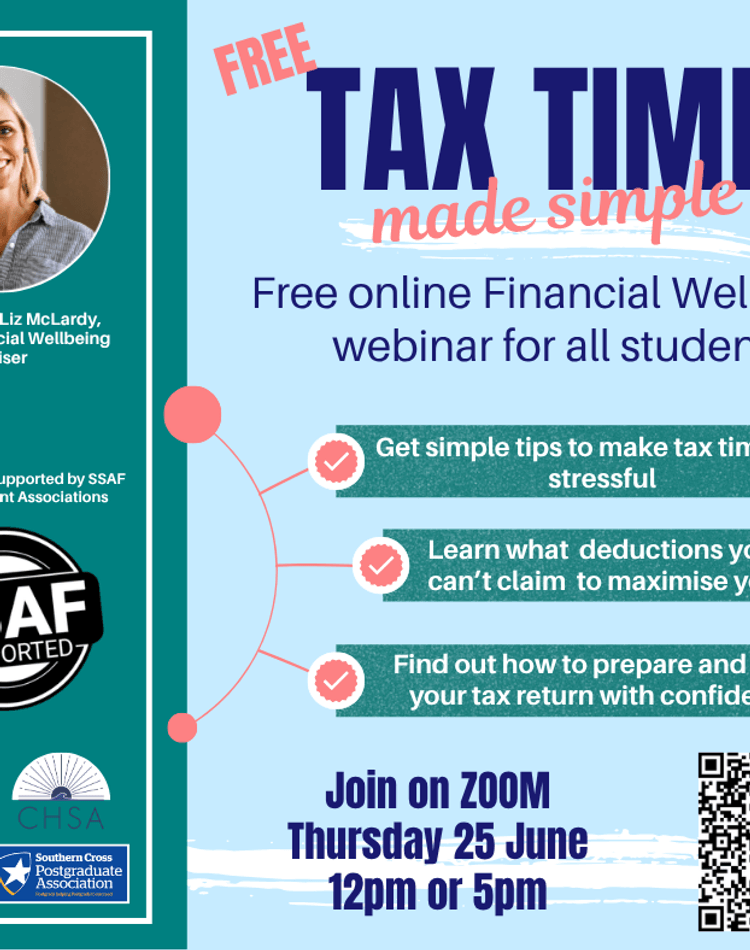 A poster for a financial wellbeing workshop