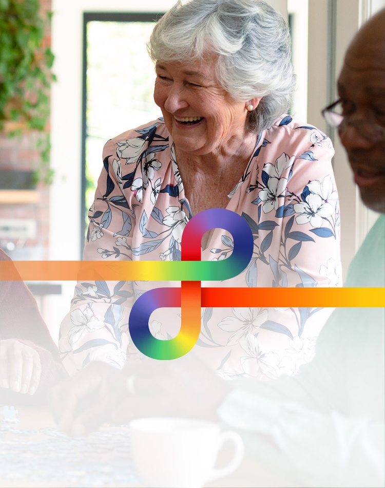 Group ethnically diverse people in aged care setting