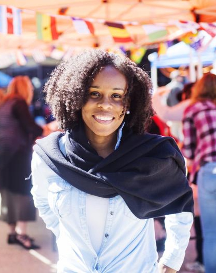 student facing camera smiling