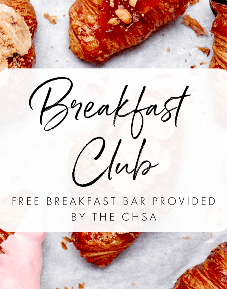CHSA free breakfast club banner