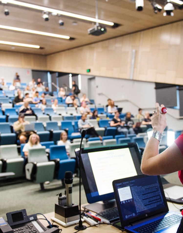 Lecture theatre with law students and lecturer