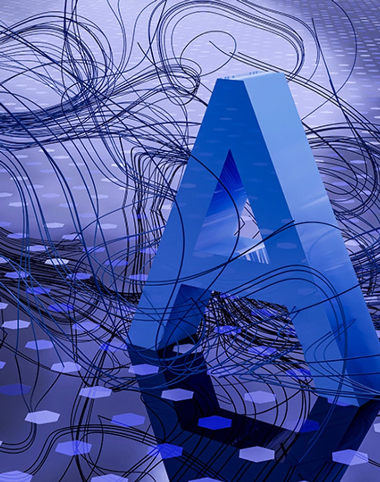 GenAI with blue background