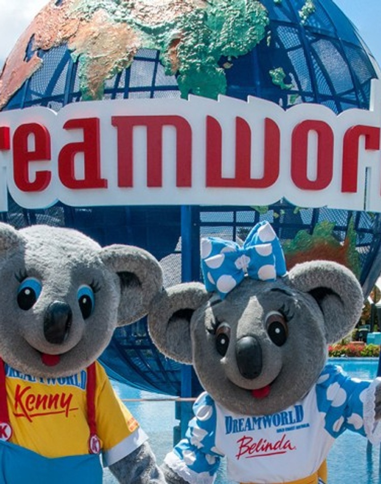Dreamworld logo with two koalas