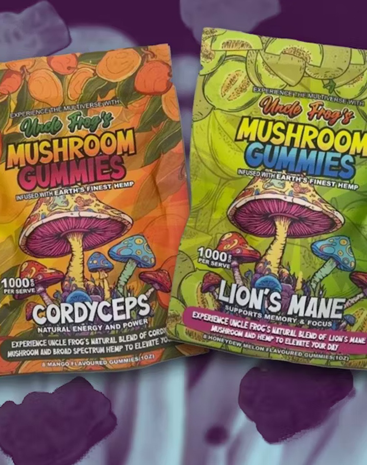 Mushroom gummies montage: credit Pexels, NSW Health