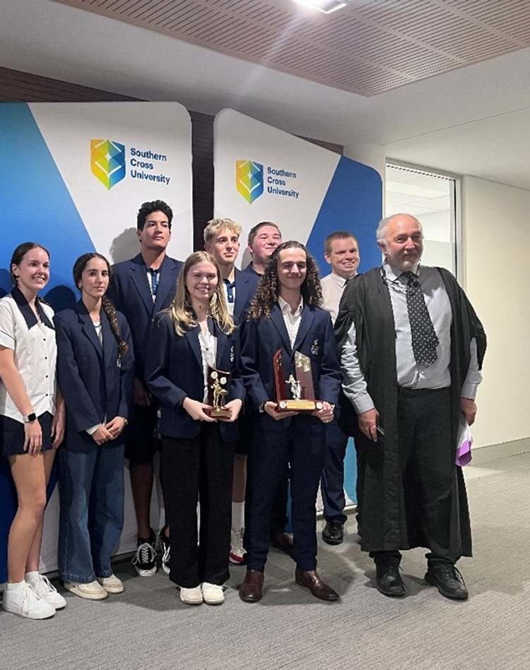 Ballina Coast High School team, co-winners of the Lismore mock trial held on 1 May 2025.