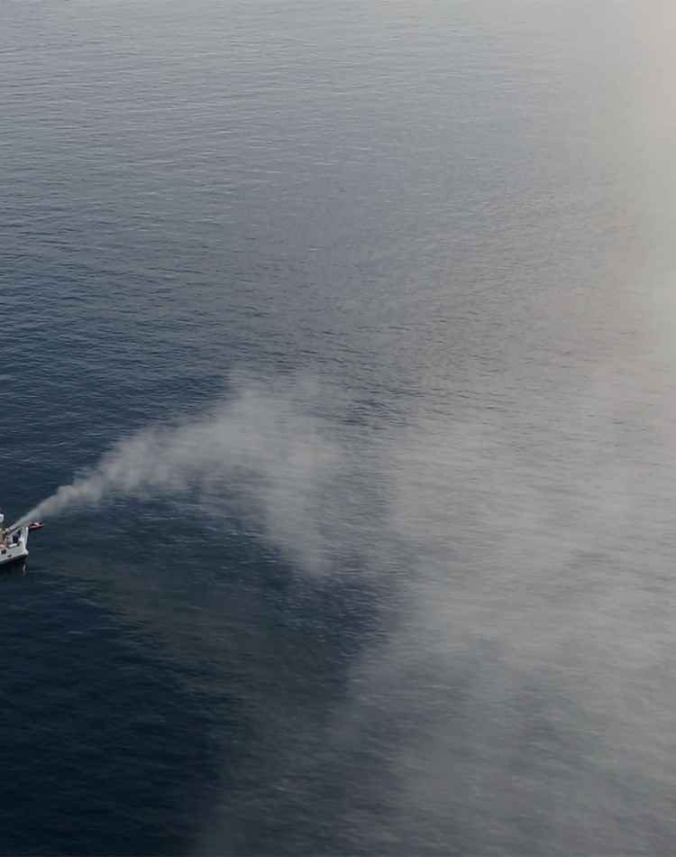 SCU research vessel seeding clouds at the Great Barrier Reef